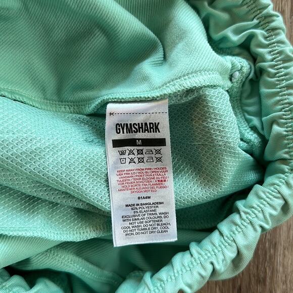 Gymshark Recess Mint Green High Rise Snap Shorts Size M 3” Inseam - Picture 5 of 7